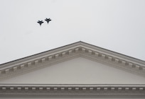 F-22s fly over the Virginia Capitol