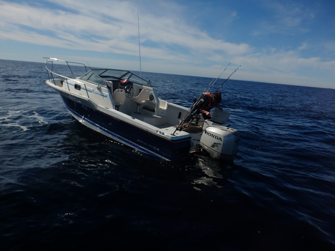 Coast Guard members interdict nine suspected aliens approximately 19 miles west of Black’s Beach, Saturday morning.