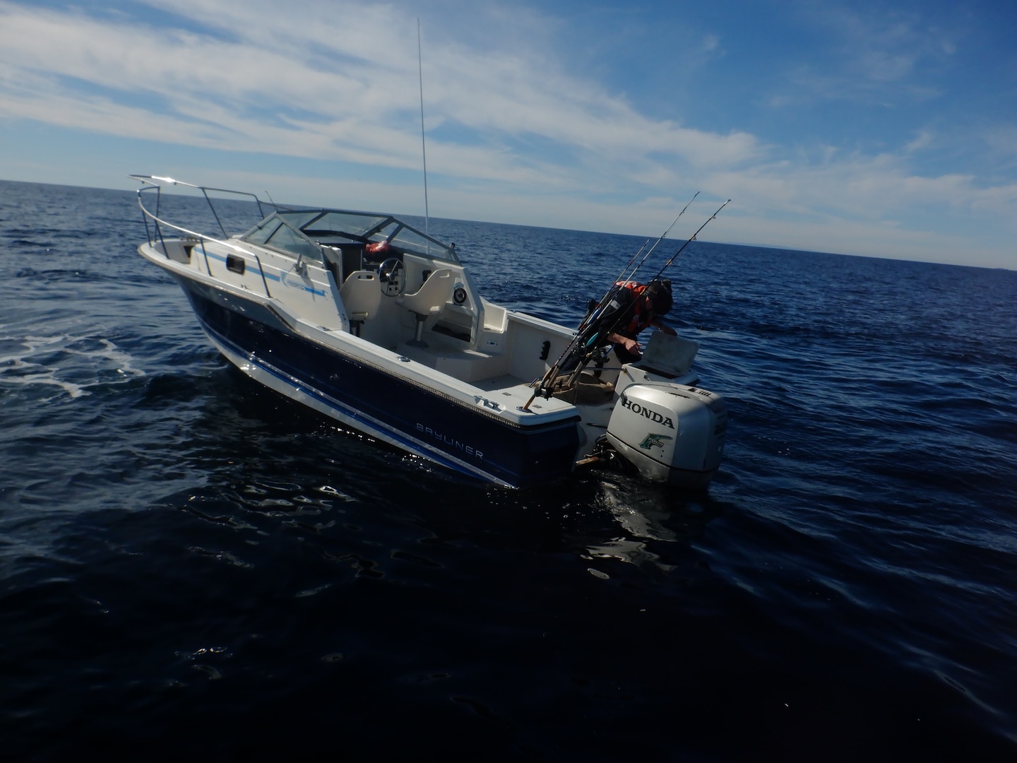 Coast Guard members interdict nine suspected aliens approximately 19 miles west of Black’s Beach, Saturday morning.