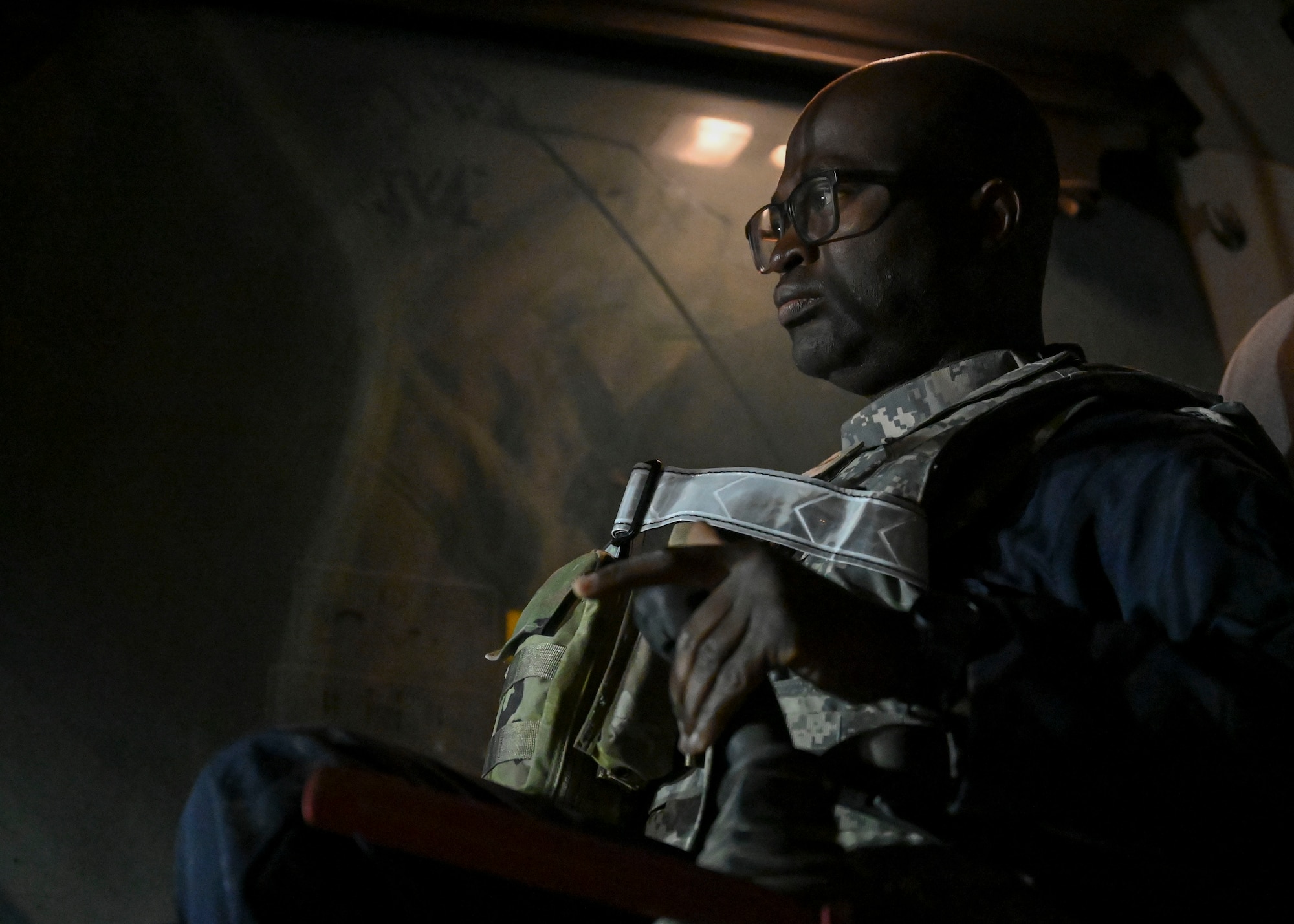 A man operates an excavator.