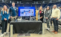 PENN STATE, Pa. – Penn State engineering students Victoria Walker, Keller Mardis, Lauren Hayden, Yixi Wang and Jackoy Gayle developed a custom end-of-arm tool prototype capable of picking up a Mark 45 5-inch round. Naval Surface Warfare Center Dahlgren Division sponsored the capstone project, which brought a fresh perspective to NSCWDD engineers working to make ammunition handling safer, faster and more sustainable for today’s fleet. (Provided photo)