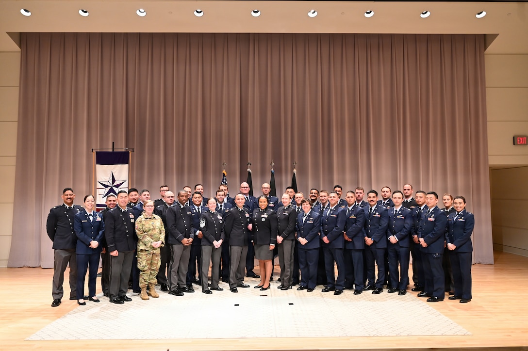 U.S. Space Force Guardians and instructors pose for a group photo following the Captain’s Leadership Course kickoff ceremony held in partnership with Texas A&M University in College Station, Texas, Jan. 20, 2026. The inaugural cohort includes 24 students, with follow-on classes expected to grow as the program expands later this year.