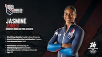 Team USA Bobsled Skeleton 2026 Olympic Team Jasmine Jones (Courtesy graphic by Abby Slenker)