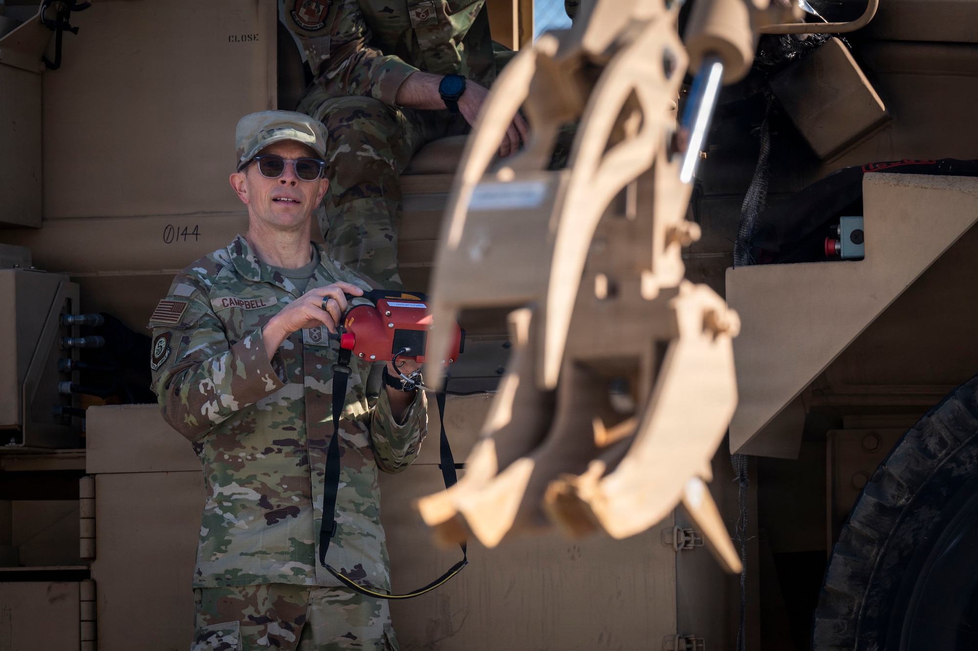 The system allows explosive ordnance disposal Airmen to safely clear unexploded ordnance from airfields to ensure mission continuity. (U.S. Air Force Photo by Senior Airman James Johnson)