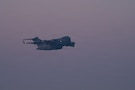 A U.S. Air Force C-17 Globemaster III aircraft takes off in support of a readiness exercise within the U.S. Central Command area of responsibility, Jan. 21, 2026. The exercise was designed to strengthen 9th Air Force’s ability to disperse combat airpower throughout the CENTCOM AOR, adding strategic ambiguity to adversary decision-making. (U.S. Air Force photo by Senior Airman Joseph Garcia)