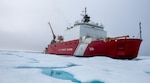 The icebreaker USCGC Healy (WAGB 20) keeps station while conducting crane operations alongside a multi-year ice floe for a science evolution in the Beaufort Sea, Aug. 9, 2023. Healy is the Coast Guard’s only icebreaker specifically designed for Arctic research, as well as the nation’s sole surface presence routinely operating in the Arctic Ocean.