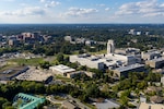 An aerial view of Walter Reed National Military Medical Center in Bethesda, Md., Sep. 26, 2025. As the nation's leading military medical center, Walter Reed provides world-class care to service members, veterans and their families, advances medical research and education, and ensures the continuity of government by treating the president and other national leaders. (DOW photo by Ricardo J. Reyes)