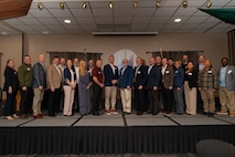 A group photo of Minot AFB leadership and civilian Honorary Commanders