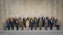 Chairman of the Joint Chiefs of Staff Gen. Dan Caine participates in a “family photo” during the NATO Military Committee Chiefs of Defence Session (MC/CS) at NATO Headquarters in Brussel, Belgium, Jan. 21, 2026.