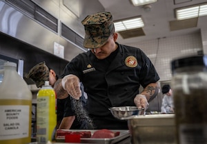 Culinary specialists showcase their professional expertise and creativity during a Battle of the Chefs competition.