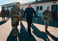 During the tour, Meink observed how Airmen sustain a ready and secure deterrent force while adapting legacy systems to support future modernization requirements. (U.S. Air Force photo by Staff Sgt. Michael A. Richmond)