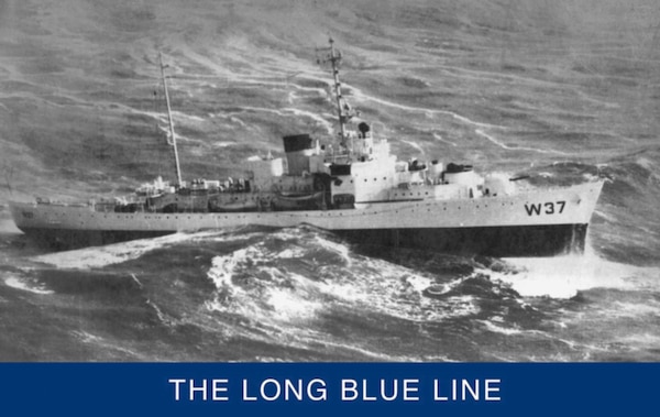 A Coast Guard cutter encounters heavy seas while steaming to its Pacific Ocean Station duty. (U.S. Coast Guard)
