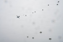U.S. Army paratroopers assigned to the 11th Airborne Division descend from a U.S. Air Force C-130J Super Hercules assigned to the 36th Airlift Squadron during a multinational airborne exercise at Ojojihara Training Area, Miyagi Prefecture, Japan, Jan. 17, 2026