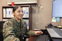 U.S. Marine Corps Lance Cpl. Meysi Funescruz, a supply administration specialist with Headquarters and Service Battalion, 2nd Marine Logistics Group, digitality checks supply documents at Marine Corps Base Camp Lejeune, North Carolina, Jan 13, 2026. Funescruz’s command selected her for warrior of the week for her work ethic, commitment for self-improvement, and for continuing to push herself, her peers, and her superiors to better themselves. Each week, 2nd MLG recognizes one outstanding Marine or Sailor that goes above and beyond in their duties and embodies the qualities of an outstanding service member. Funescruz is a native of Lafayette, Louisiana. (U.S. Marine Corps photo by Lance Cpl. Talan Werner)