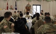 Chaplains from the Air Force and Army facilitated the annual prayer breakfast held Jan. 21 at Tommy B’s on Joint Base McGuire Dix Lakehurst, New Jersey. The purpose of the prayer breakfast is to foster a sense of unity and belonging among service members by providing time for reflection, encouragement, and fellowship. (U.S. Army photo by Sgt. 1st Class Deziree I. Lau, 99th RD Public Affairs)