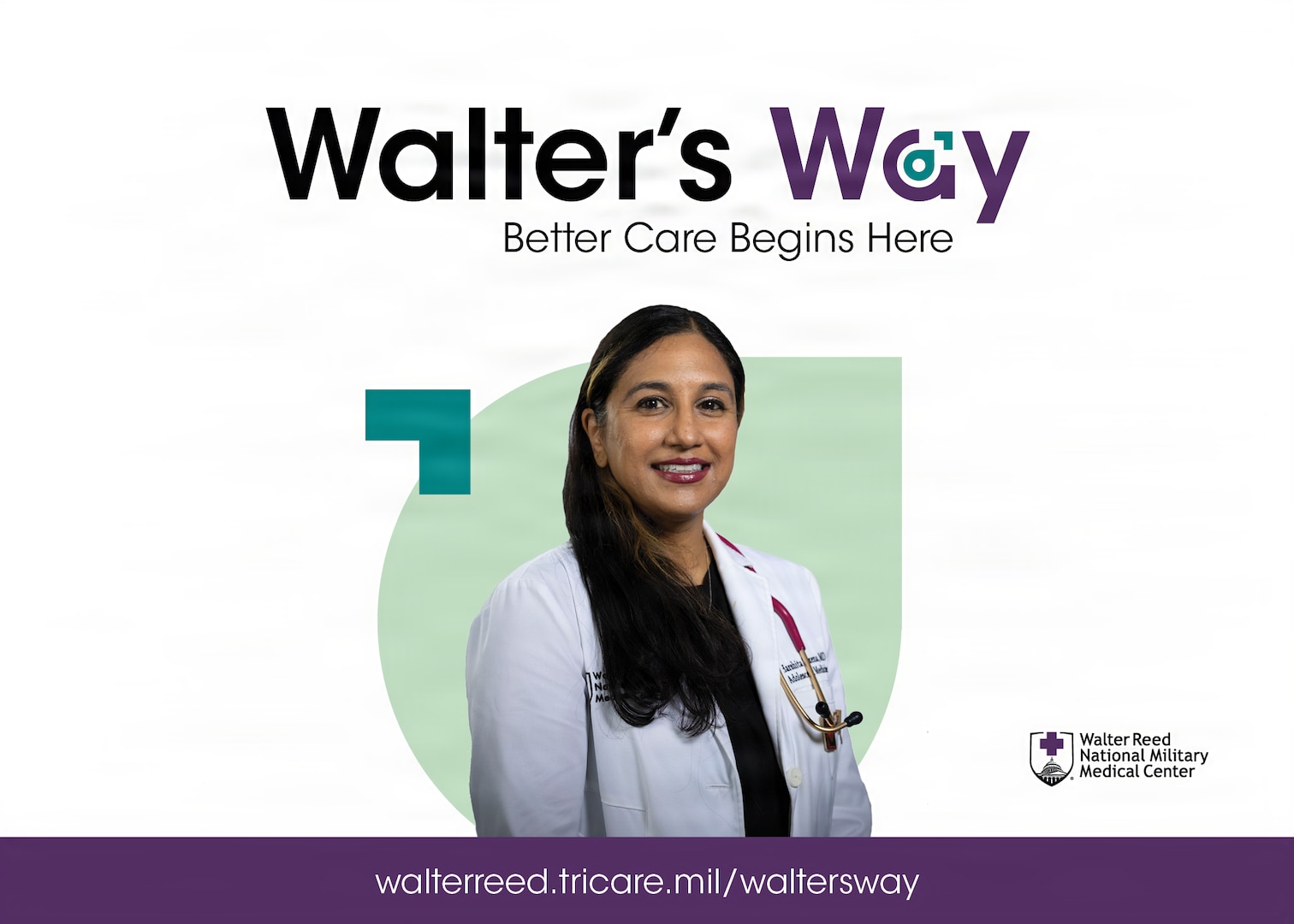 This Walter's Way branded graphic was created to inform beneficiaries of a new way of accessing primary care at Walter Reed National Military Medical Center focused on maintaining a medically ready force and a ready medical force while keeping patients' needs and expectations at the forefront of daily operations.