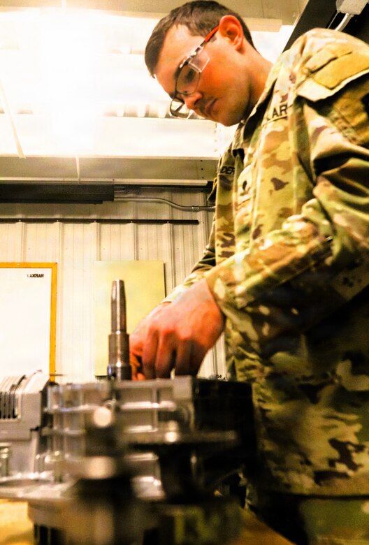 Soldiers completing 91J training at Fort McCoy complete small diesel engine training event