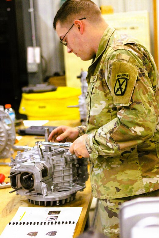 Soldiers completing 91J training at Fort McCoy complete small diesel engine training event