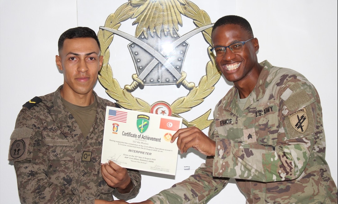 U.S. Soldiers strengthen Tunisian Armed Forces’ civil-military operations capacity