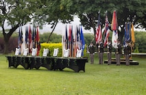 U.S. Army Pacific Soldiers and University of Hawai’i at Manoa (UHM) ROTC Cadets present seven former UHM ROTC Cadets with the Posthumous Commissioning, earned during their service during World War II, at Ke’ehi Lagoon Memorial State Park, Honolulu, Hi., Jan. 26, 2026.