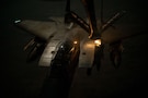 A U.S. Air Force F-15 Strike Eagle aircraft assigned to the 391st Expeditionary Fighter Squadron prepares to refuel from a KC-135 Stratotanker aircraft over the U.S. Central Command area of responsibility, Dec. 4, 2025. The KC-135 Stratotanker aircraft plays a key role in integrating Air Mobility Command and Air Combat Command capabilities, ensuring U.S. aircraft can execute airpower missions across the CENTCOM AOR. (U.S. Air Force photo by Tech. Sgt. Nicholas Monteleone)