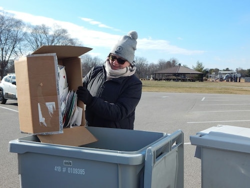 Recycling event at Scott AFB.