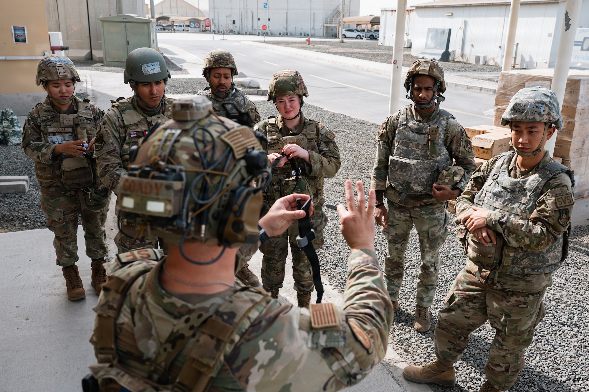 person trains for emergencies