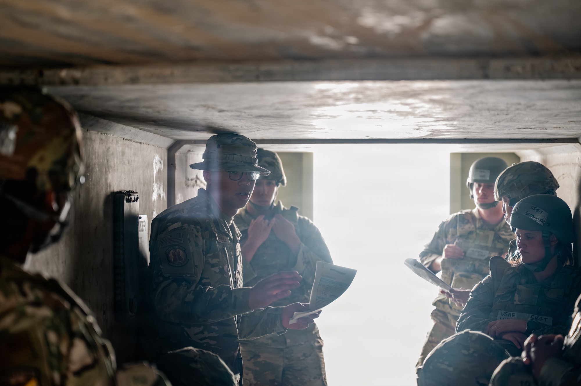 person trains for emergencies