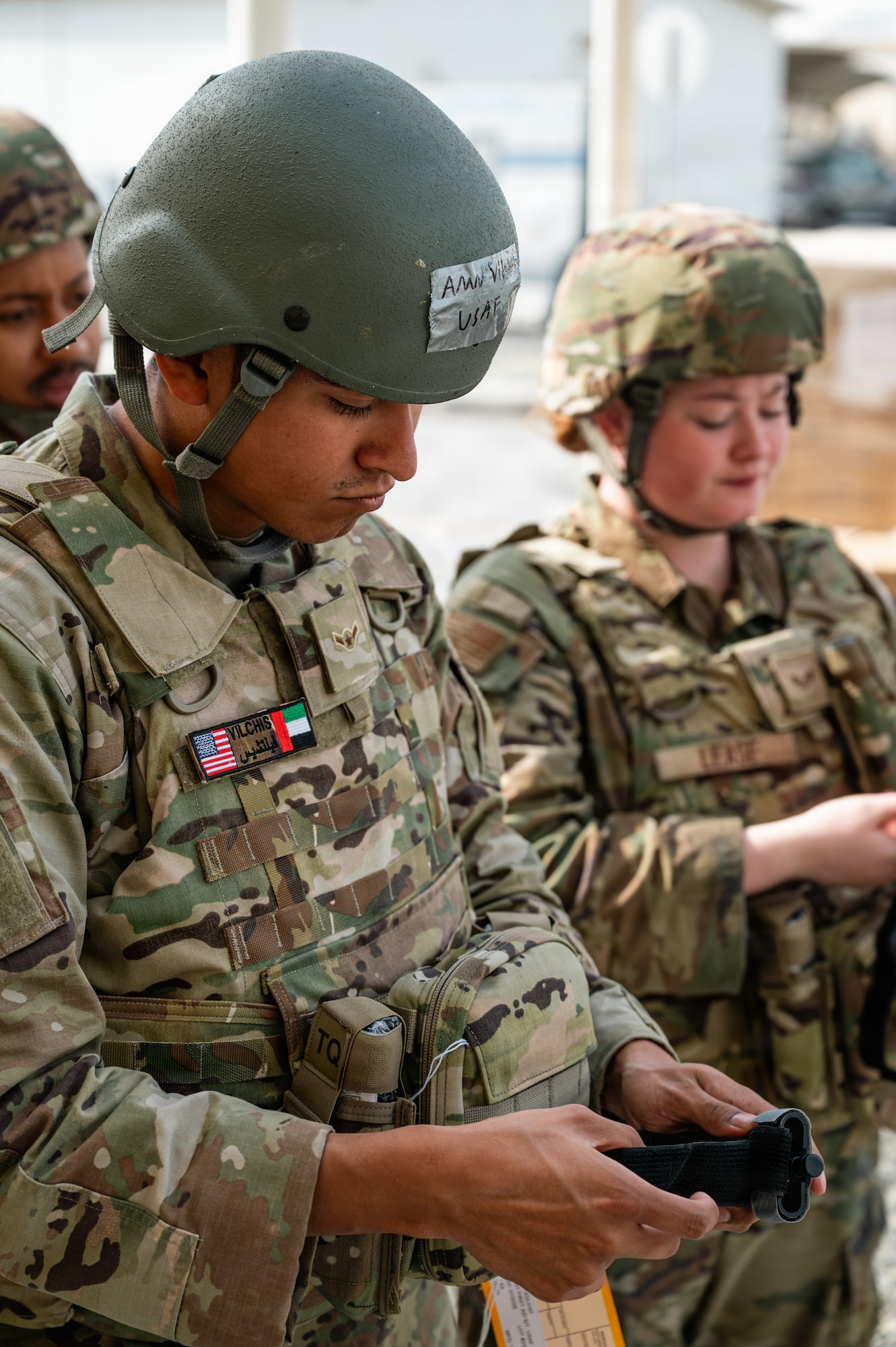 person trains for emergencies