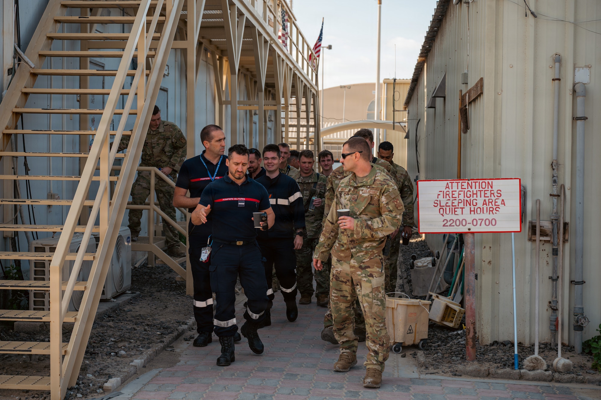 firefighters tour facilities
