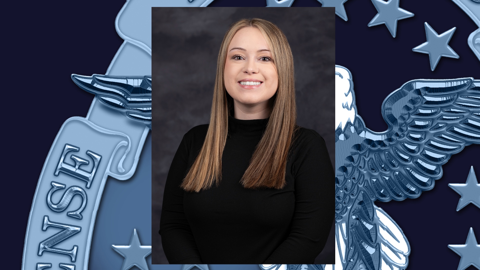 Headshot of woman with long, straight blonde hair wearing black top