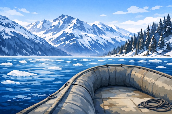 Winter Boating Safety Illustration
