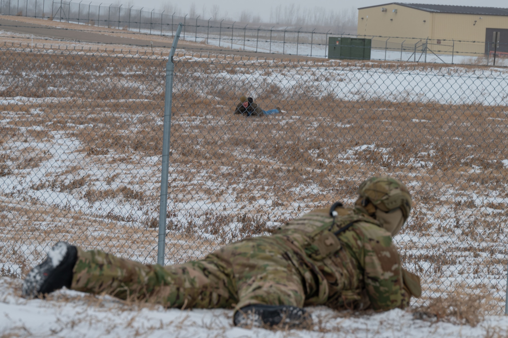 Airman Laying Prone