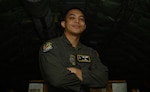 U.S. Air Force Tech. Sgt. Alex Diego, 91st Air Refueling Squadron boom operator, poses for a photo on a KC-135 Stratotanker at MacDill Air Force Base, Florida, Jan. 22, 2026. Diego was nominated and selected for the Senior Leader Commissioning Program - Active Duty Scholarship (SLECP-A), a competitive commissioning program, where enlisted Airmen are granted a scholarship to complete a bachelor's degree. (U.S. Air Force photo by Airman Alexis Adams)