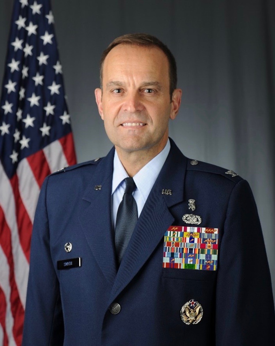 This is the official portrait of Col. Vito S. Smyth.