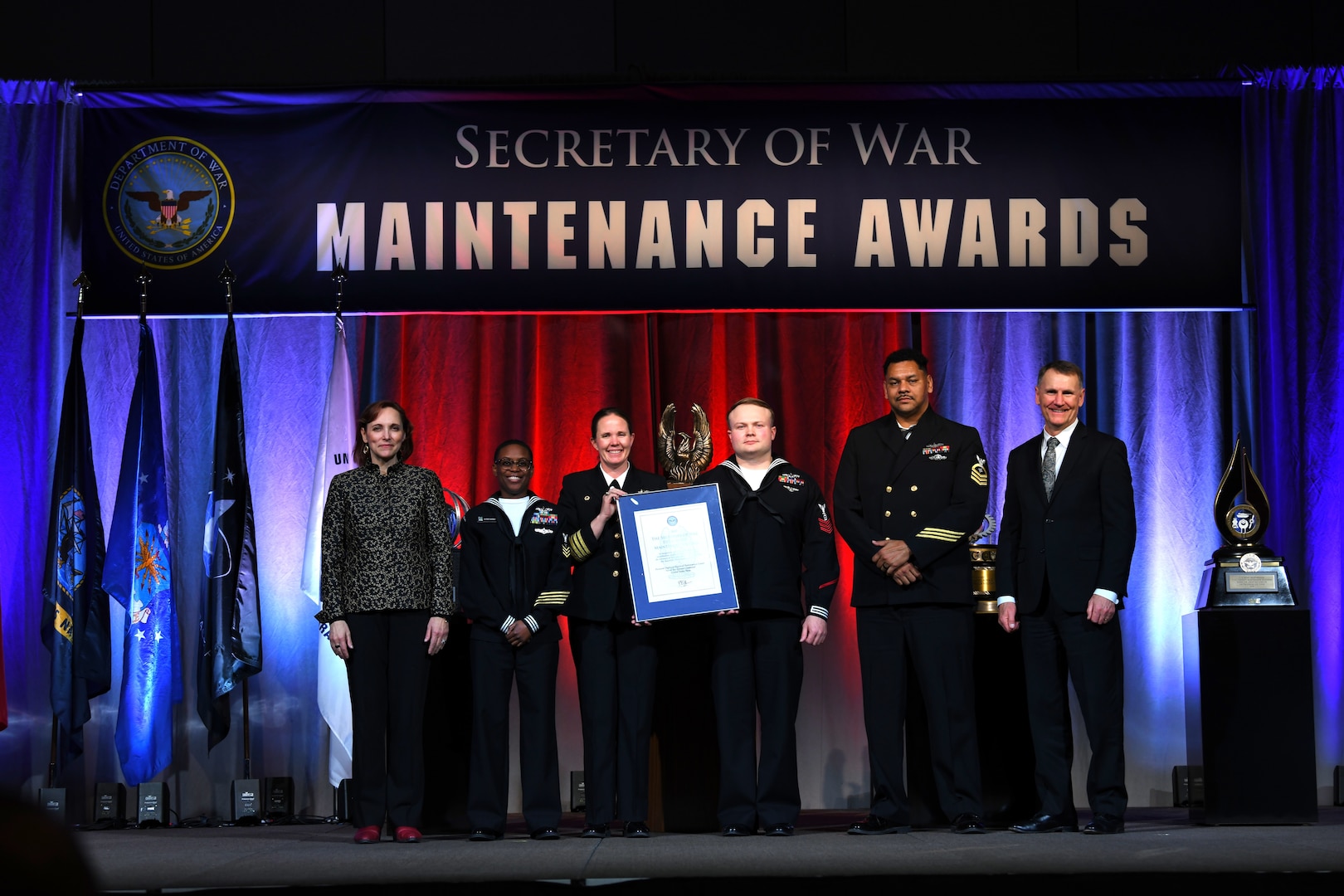 Forward Deployed Regional Maintenance Center (FDRMC) won the medium-sized field-level Secretary of War Maintenance Award for the outstanding work generating warfighting readiness in Fiscal Year 2024. Presented during the Department of War Maintenance Symposium in Phoenix, Ariz. on Jan. 22, 2026, this prestigious award recognizes the six best field-level maintenance organizations from the entire joint force for outstanding performance and impact.