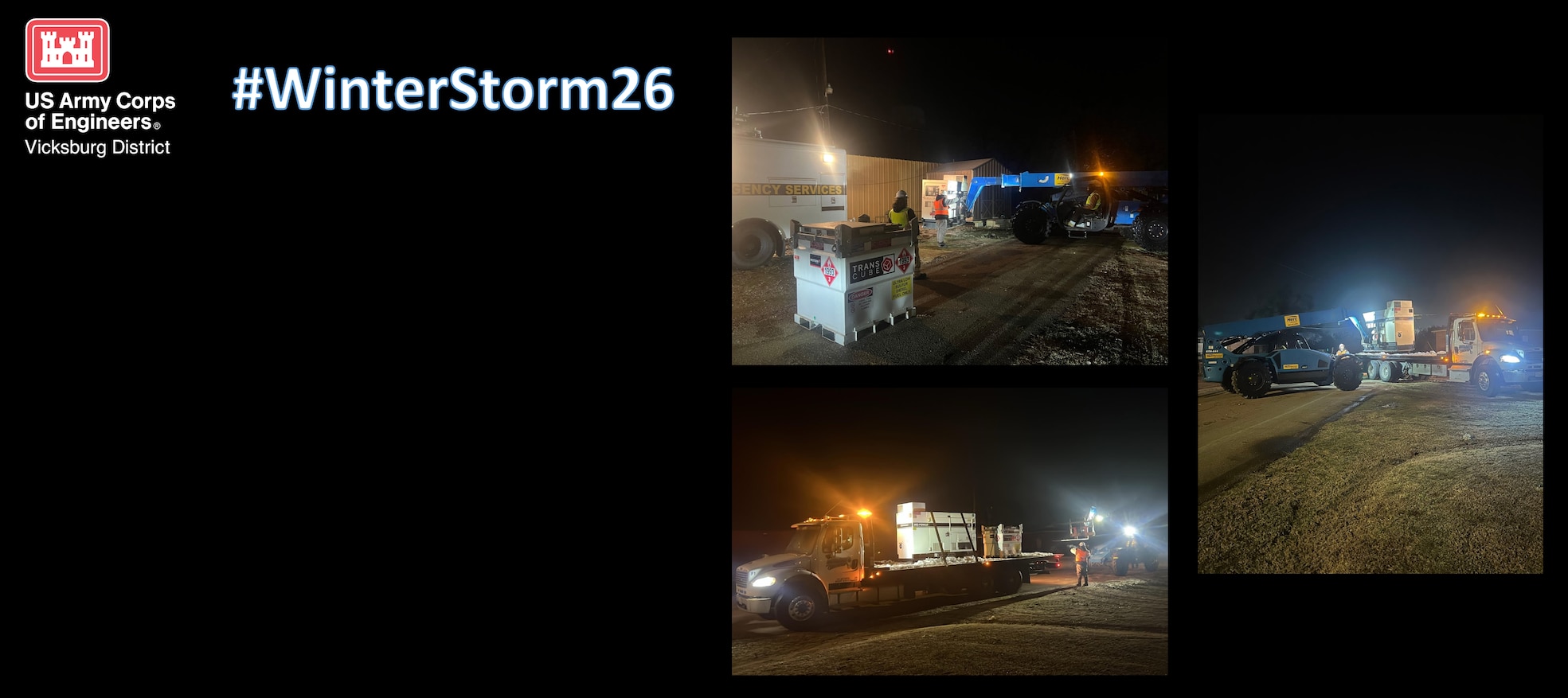 USACE Emergency Power Team Installs First Power Generator in New Albany, Mississippi