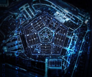 A digital version of the Pentagon demonstrates how AI implementation is being utilized by Department of the Air Force.