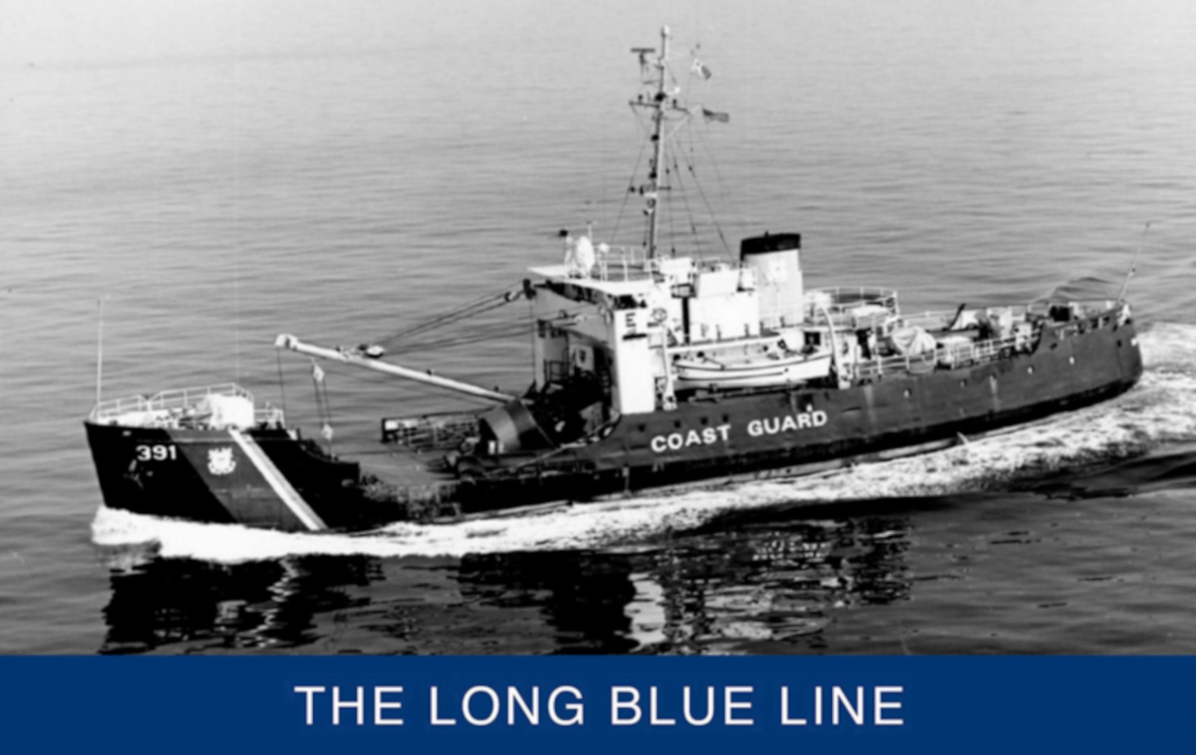 Black and white photo of Buoy Tender Blackthorn. At the time of its sinking, the tender was homeported at Galveston, Texas. (U.S. Coast Guard)