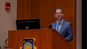 Dr. Ellinger makes remarks.