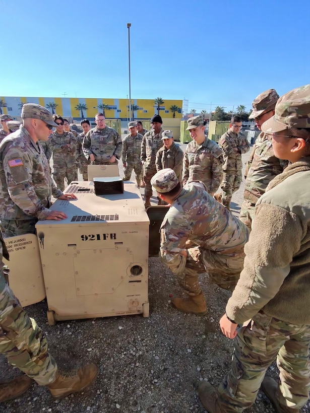 Army Reserve Soldiers with 380th Hospital Center build power-generator skills essential to readiness