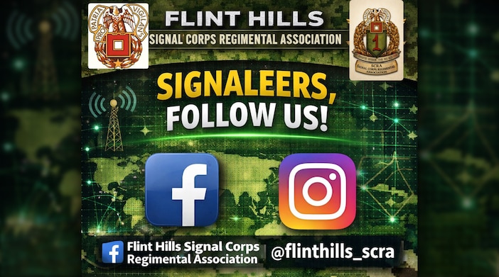 Follow the Flint Hills Signal Corps Regional Association on social media! Click the links below or search their handles on Facebook and Instagram to stay connected.