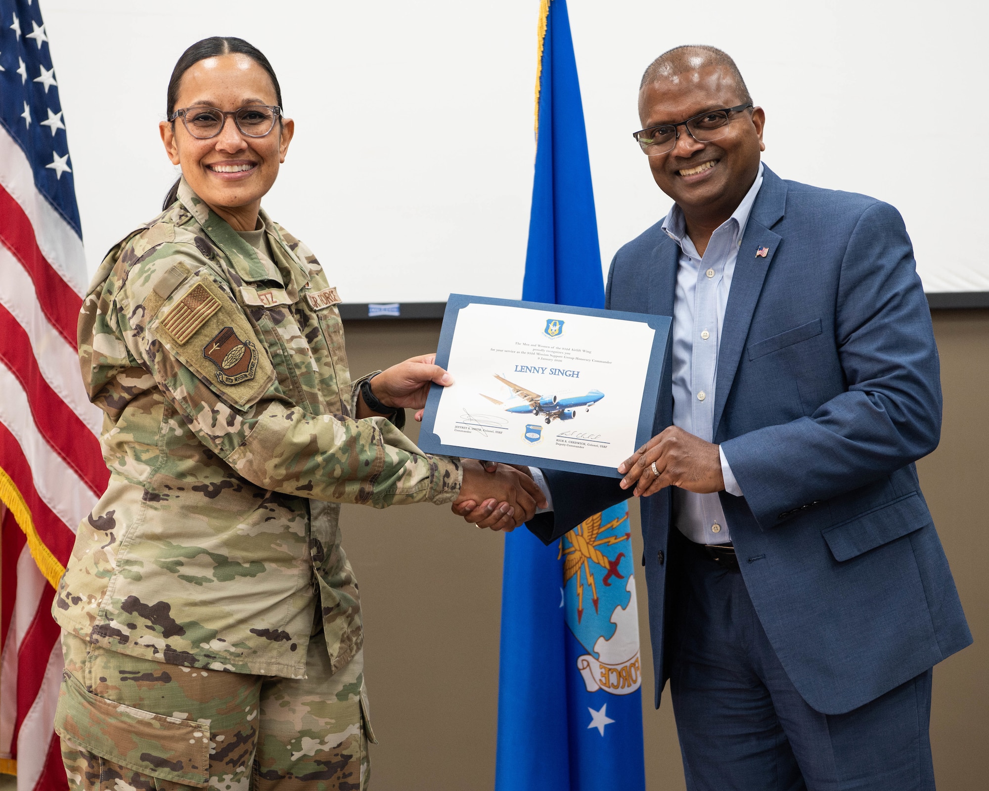 During their two-year tenure, honorary commanders served as a liaison between service members and the public to increase communication and collaboration between the military and the local community, giving Citizen Airmen and surrounding townships a greater appreciation of one another.