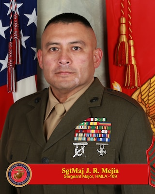 Portrait of Sergeant Major J.R. Mejia