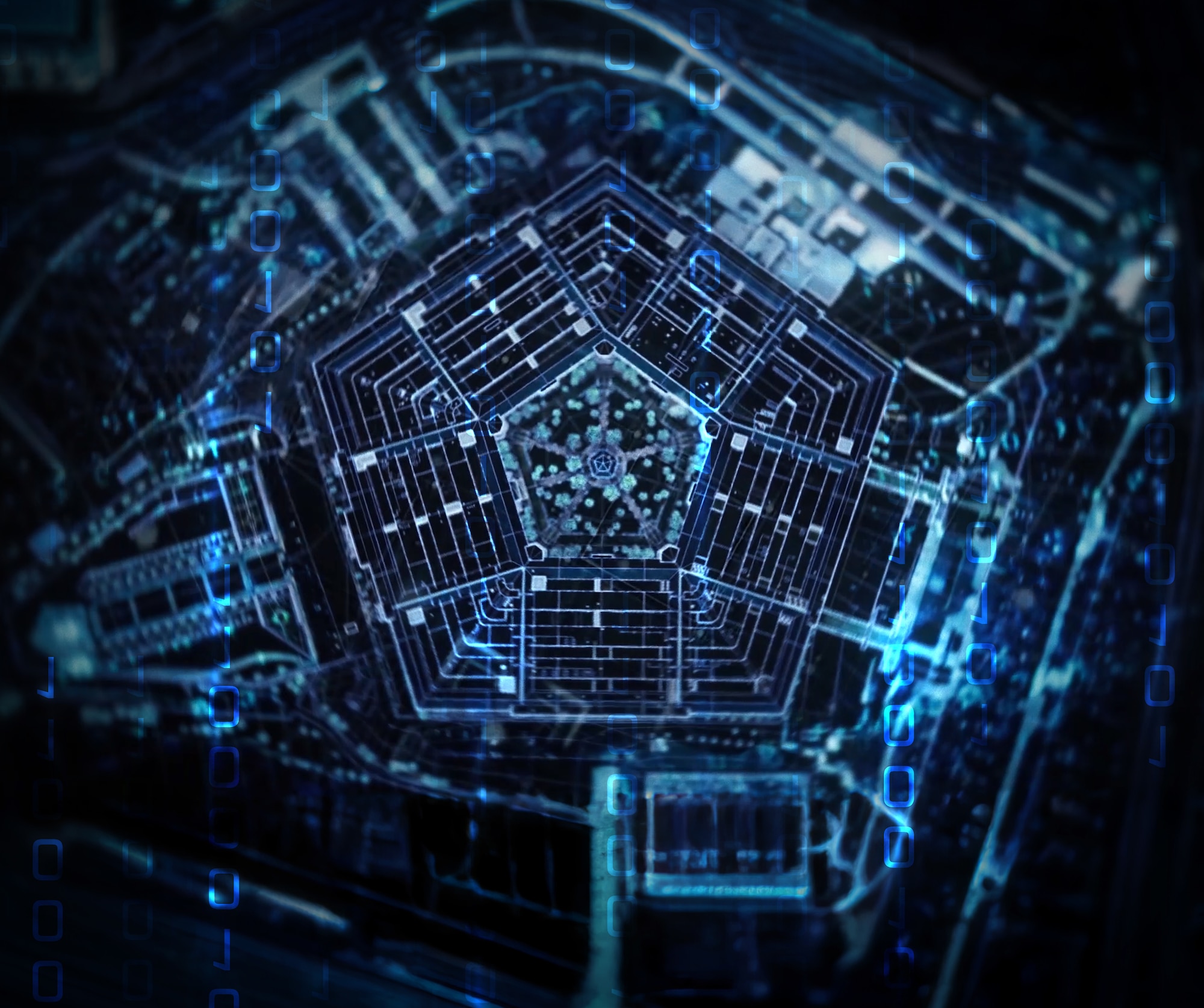 A digital version of the Pentagon demonstrates how AI implementation is being utilized by Department of the Air Force.