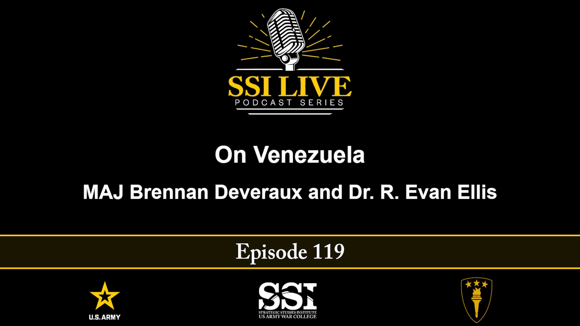 Slide for SSI Live Podcast – Ep 119 – On Venezuela