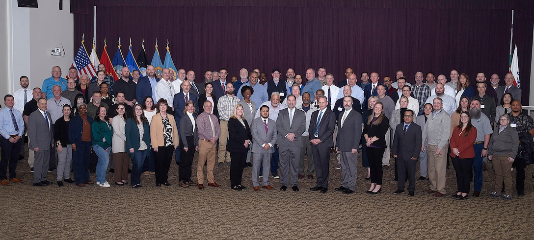 A group photo of people on risers.
