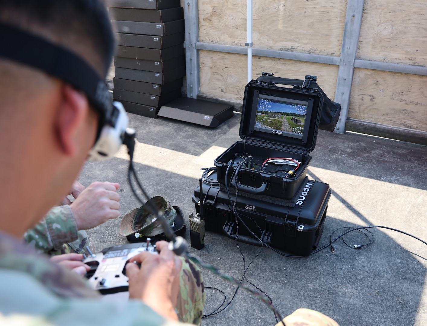 A Soldier flies a small unmanned aerial system at the range during the inaugural Unmanned Advanced Lethality Course (UALC) at Fort Rucker on August 18. DLA Troop Support is supporting DoW’s mission through a new Drone Marketplace that provides an efficient, reliable and secure place for customers to purchase Unmanned Ariel Systems. (Photo Credit: 2nd Lt. Veronica Jordan)