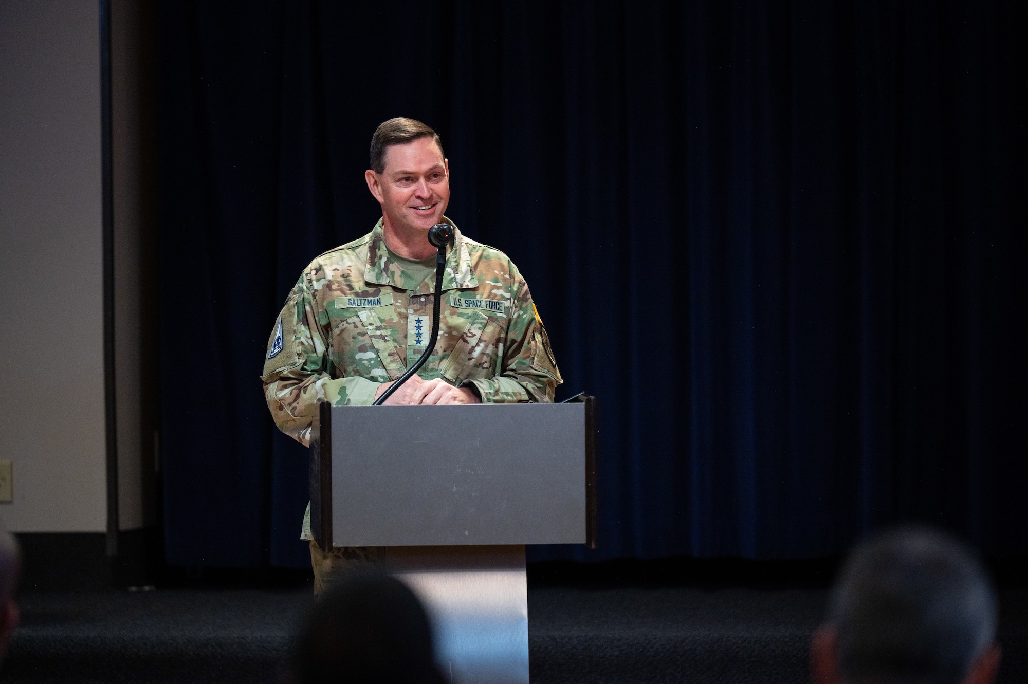 Chief of Space Operations Gen. B. Chance Saltzman provides opening remarks during the SPACEFOR-NORTH activation ceremony at Peterson SFB, Colo., Jan 30, 2026. U.S. Space Forces Northern, serves as the Space Force service component to U.S. Northern Command. (U.S. Space Force photo by John Ayre)