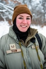 U.S. Air Force Tech. Sgt. Wynndermere Shaw, a public affairs specialist with the 182nd Airlift Wing, Illinois Air National Guard, poses for a portrait  during Northern Strike 26-1.
